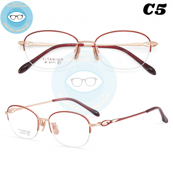 Gọng kính kim loại mã 6172